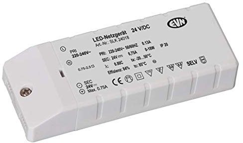 EVN SLK24018 A++ to A, Netzteil, Metall, 10 W, Integriert, grau, 35 x 35 x 25 cm