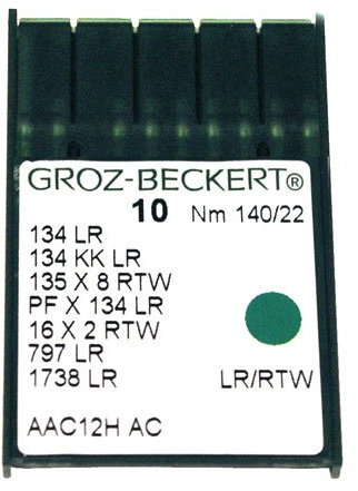 GROZ-BECKERT Nähmaschinennadeln | 10 Stück (10 Nm 140/22 LR-RTW)