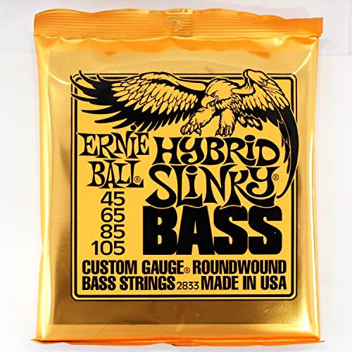 Ernie Ball 2833 Hybrid Slinky Jeu de 4 cordes pour basse électrique 45-105