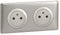 Legrand Celiane LEG200221 - Kit de base de enchufe doble (precableada, con caja de empotrar), color gris