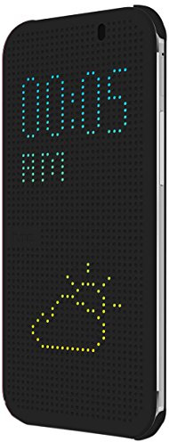 HTC Dot View Case for HTC One (M8) - Retail Packaging - Warm Black/Dark Gray