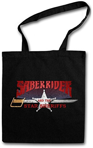 Urban Backwoods Saber Rider & The Star Sheriffs I Hipster Bag Beutel Stofftasche Einkaufstasche