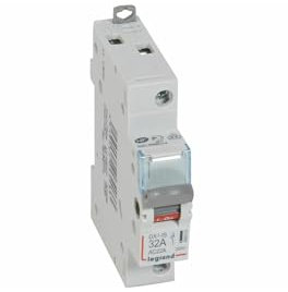 406403 Interrupteur modulaire unipolaire 1P 250V - 32A - 1 module - Bornes à vis Legrand DX³-IS