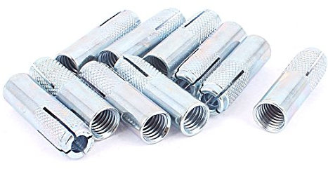 Sourcingmap 10 Pcs 40mm Long Metal M10 Threaded Expansion Bolt Sleeve Anchors Tool