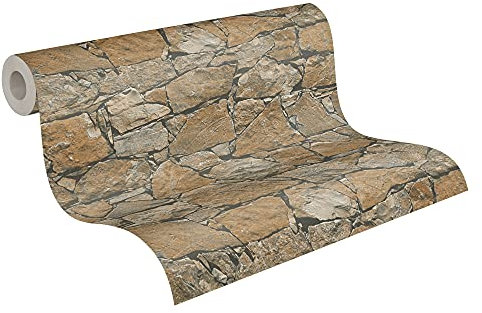 A.S. Création Vliestapete Dekora Natur Tapete in Naturstein Optik 10,05 m x 0,53 m beige braun schwarz 958631 95863-1