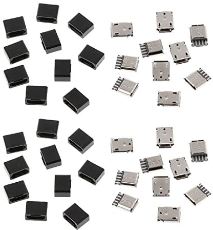 chenyang Cheyang 50PCS Micro USB Type B à 5 pens Port Port Connecteur Type de soudure Pièces de réparation