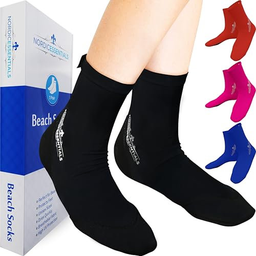 Nordic Essentials Beach Socks 1p (Large, Black)
