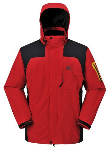 Cox Swain Titanium Herren 2-Lagen Outdoor Funktionsjacke Colorado Titanium 8.000mm Wassersäule, Colour: Red, Size: L
