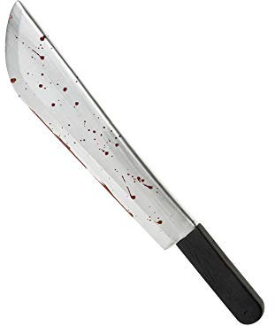 W WIDMANN MILANO Party Fashion - Blutige Waffe, circa 44 cm, Accessoire, Horror, Halloween, Mottoparty, Kostümzubehör