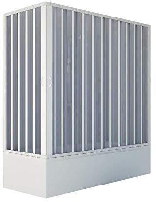 Forte Badewannenaufsatz Duschkabine in PVC 160x70 cm H150 mod. Santorini Zentral