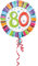 Amscan 16074 01 - Standard Folienballon Radiant Birthday 80, circa 43 cm, Heliumballon, Geburtstag