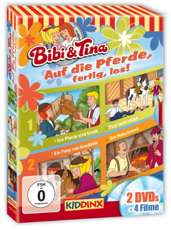 Auf die Pferde, fertig, los: Die Pferde sind krank/ Papi lernt reiten/ Ein Pony zum Knuddeln/ Der Hufschmied [2 DVDs]