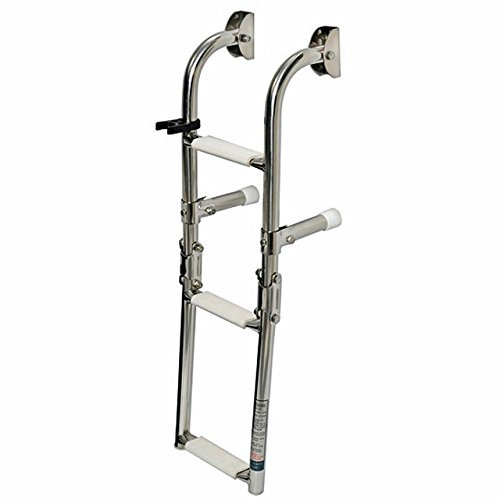 Osculati Edelstahl Badeleiter klappbar mit 3 Stufen extra schmal 630 mm