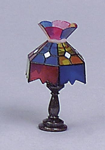 Kahlert Licht 10438 - Minipuppenzubehör - Tischlampe Metallfuß Tiffanyschirm