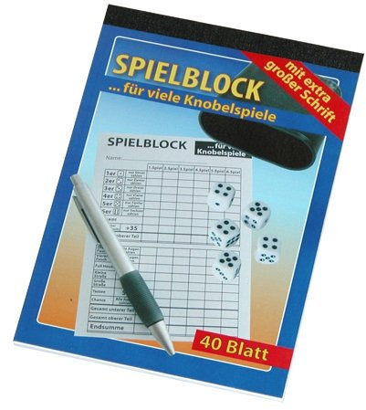 G.P. Spielblock für viele Knobelspiele mit extra großer Schrift