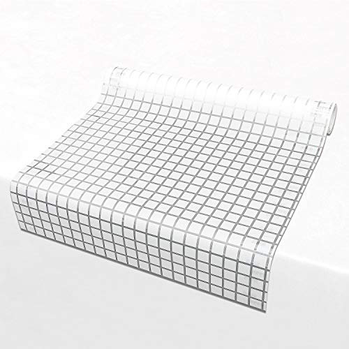 atFoliX Fensterfolie Sichtschutzfolie lichtdurchlässige Glasdekorfolie Karos (Durchblick) Milchglasfolie 92 cm Breite - Länge auf Wunsch auswählen