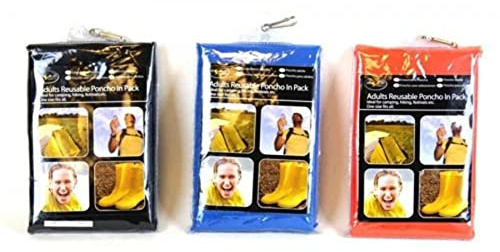 Adults Reusuable Poncho - Assorted