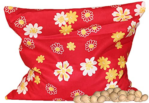 Cherry pit bags yellow/white Floral (24x24) Cherry pit pillow