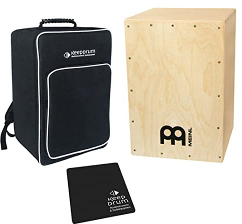 Meinl MYO-CAJ Cajon Bausatz Natur + keepdrum Cajon Bag + Sitzpad