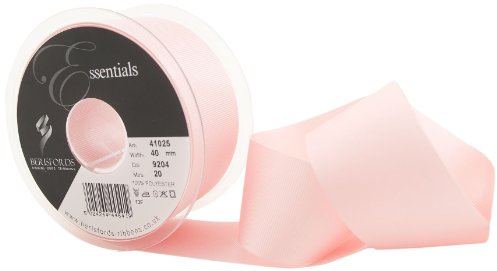 Berisfords 41025 20 m x 40 mm Polyester Grosgrain Ribbon, Pink