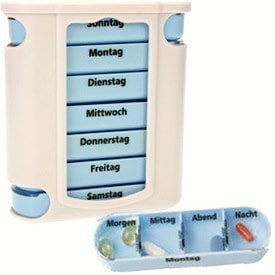 4 Stück Pillendosen Medikamentendosierer Pillenbox Tablettendose Tablettenbox Wochendispenser für Pillen 7 Tage von M&H-24