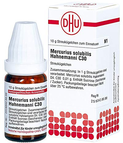 DHU Mercurius solubilis Hahnemanni C30 Streukügelchen, 10 g Globuli