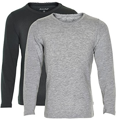 MINYMO Baby - Mädchen Basic 35 -T-Shirt Ls (2-Pack) Bluse (2er Pack)