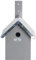 Esschert Design Nistkasten, Vogelhaus für Blaumeisen in grau, ca. 19 cm x 18 cm x 31 cm