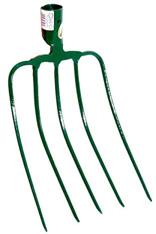 Forchetta per forcella, forchetta da fieno, forchetta per forco, 5 denti, con beccuccio rotondo K_198