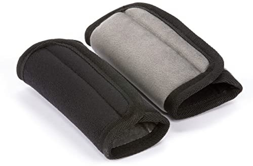 Diono Car Seat Straps Shoulder Pads for Baby, Infant, Toddler, 2 Pack Reversible Soft Seat Belt Cushion and Stroller Harness Covers Helps Prevent Strap Irritation, Black