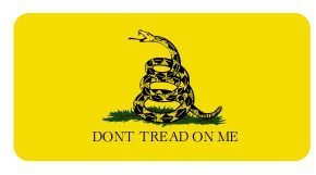 Aufkleber Autoaufkleber JDM Die Hart - 3 - Don't Tread on me Gadsden Hard hat Helmet 50mm x25mm Vinyl