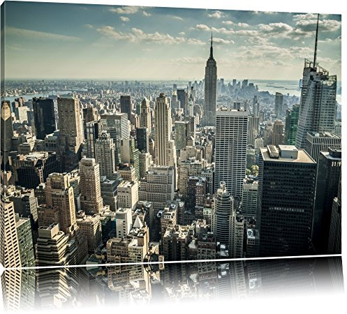 New York di giorno Photo sur toile |taille: 120x80 cm| Peinture murale | Art Print | prêt couvert