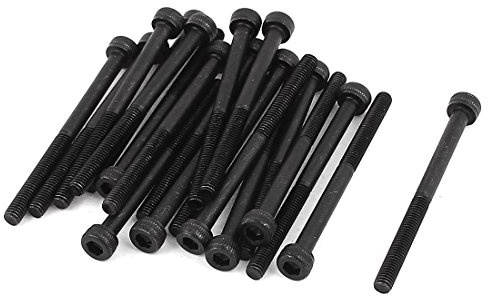 Sourcingmap M3x40mm 12.9 Alloy Steel Hex Socket Screws Partially Threaded Bolt Black 20Pcs