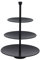 Spetebo Metall Etagere schwarz 3-stöckig - 36 x 25 cm - Edelstahl Deko Servierplatte mit 3 Etagen - Etagenständer Dessert Snack Obst Muffin Ständer