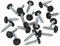 Sealey Ptnp7 Number Plate Screw Plastic Enclosed Head 4.8 X 24Mm Black 50Pc