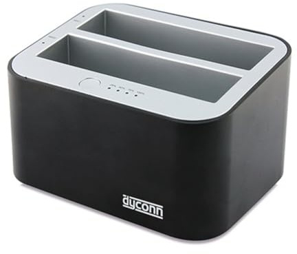 Dyconn Dubbler Dock (DUBDB) Superspeed USB 3.0 to Dual 2.5/3.5 in SATA Hard Drive Docking Station - Stand Alone Hard Drive Duplicator/Cloner/Copier