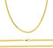 Aplstar Solid Gold Curb Chain Necklace 2mm thick 18ct Real Gold Plated Size: 16 18 20 22 24 inch/40 46 50 55 60 cm (46 CM)