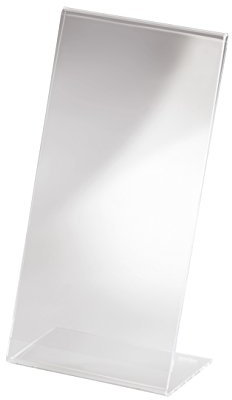 Sigel TA215 Tischaufsteller schräg, für DIN lang, glasklar, Acryl - weitere Größen
