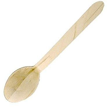 Stalwart CD904 Wooden Cutlery Desert Spoon, Size: 166 mm (Pack of 100),Brown