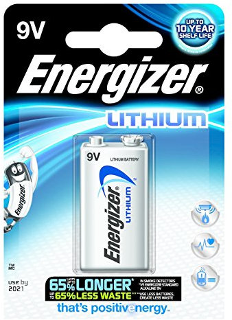 8 St. Litio Energizer Ultimate 9V 6LR61 Ideale per rilevatore di fumo