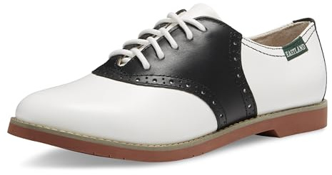Eastland Women's Sadie Oxford, Black/White, 8 Medium US