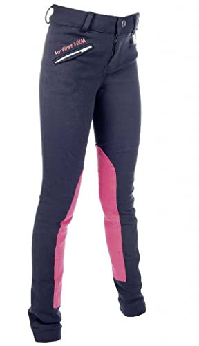HKM My first Mädchen Kniebesatz dunkelblau/dunkelpink 110, dunkelblau/pink