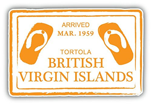 British Virgin Islands Grunge Travel Stamp Hochwertigen Auto-Autoaufkleber 12 x 8 cm