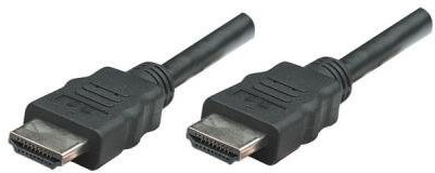 Manhattan HDMI Anschlusskabel HDMI-A Stecker, HDMI-A Stecker 2.00m Schwarz 323215-CG Audio Return Ch