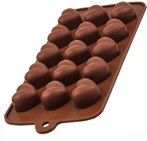 Blue Fox Moule en Silicone avec cœurs, 55 Mignon Petit cœur, Moule en Silicone, Party – Glaçons, Chocolat, pralines Moule, Idée de Cadeau, Couleur : Rose 15 Herzen