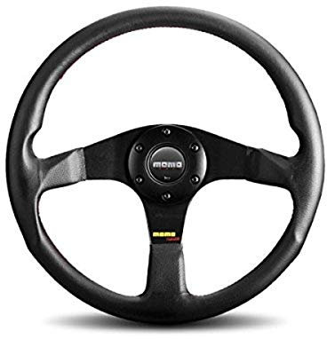 Momo TUN32BK0B sterzo nero, 320 mm, volante in pelle