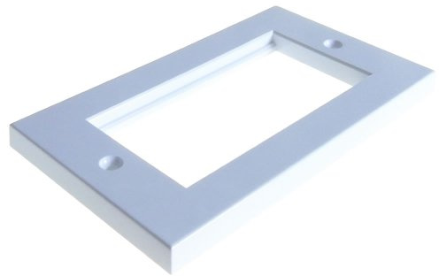 kenable Faceplate 4 Port Low Profile Double Gang 146 x 86mm for RJ45 Modules
