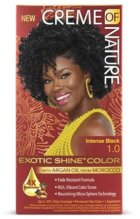CREME OF NATURE Exotische Glanzfarbe mit Arganöl aus Marokko 1.0 Intensives Schwarz