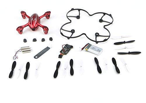 efaso Ersatzteile Quadcopter Hubsan H107C - Value Pack inkl. T-Shirt (rot metallic) - Auch passend für: Amewi Spy Shadow, Rayline 310B, Simulus GH-4.CAM