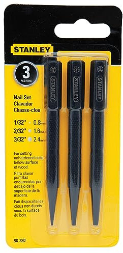 STANLEY Nail Setter, Steel, 3-Piece (58-230)